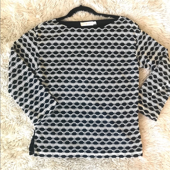 Tory Burch brand new top xs black and white - Picture 1 of 6